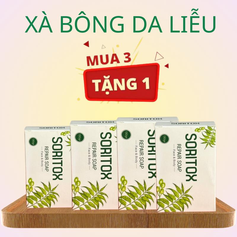 [3 Bánh Tặng 1] Xà Bông Tắm Cho Vảy Nến, Viêm Da, Ngứa Đỏ, Bong Tróc chiết xuất từ lá Neem và các thảo mộc tự nhiên (Vỏ Xanh)