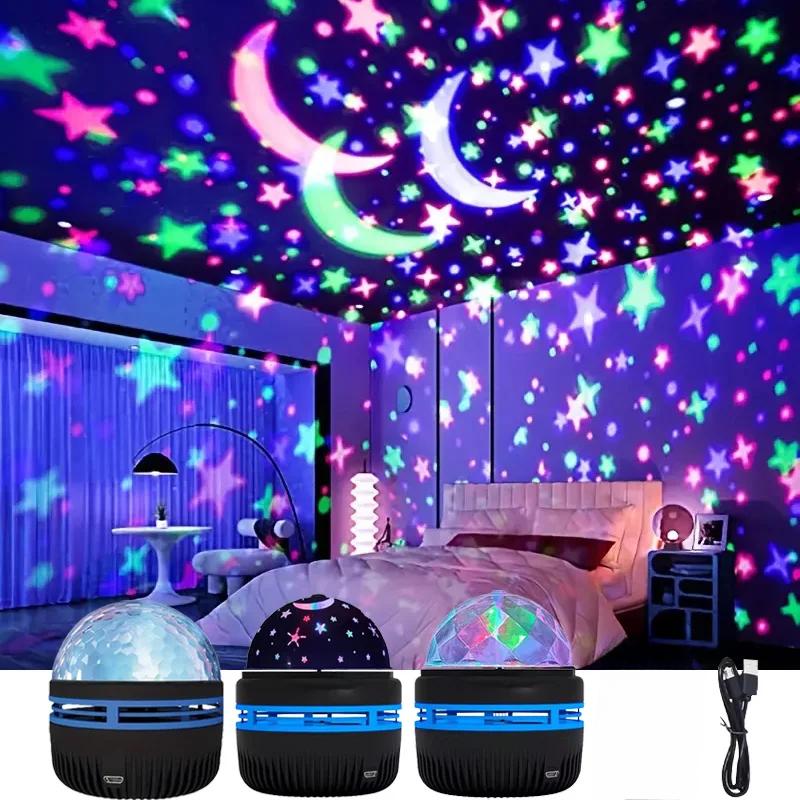 Giao Hàng Trong Vòng 24 Giờ Đèn LED Ban Đêm Đầy Sao Điều Khiển Từ Xa Đèn Chiếu Thiên Hà Aurora USB Cắm Điện Quả Cầu Ma Thuật Sân Khấu KTV Trang Trí Bầu Không 0