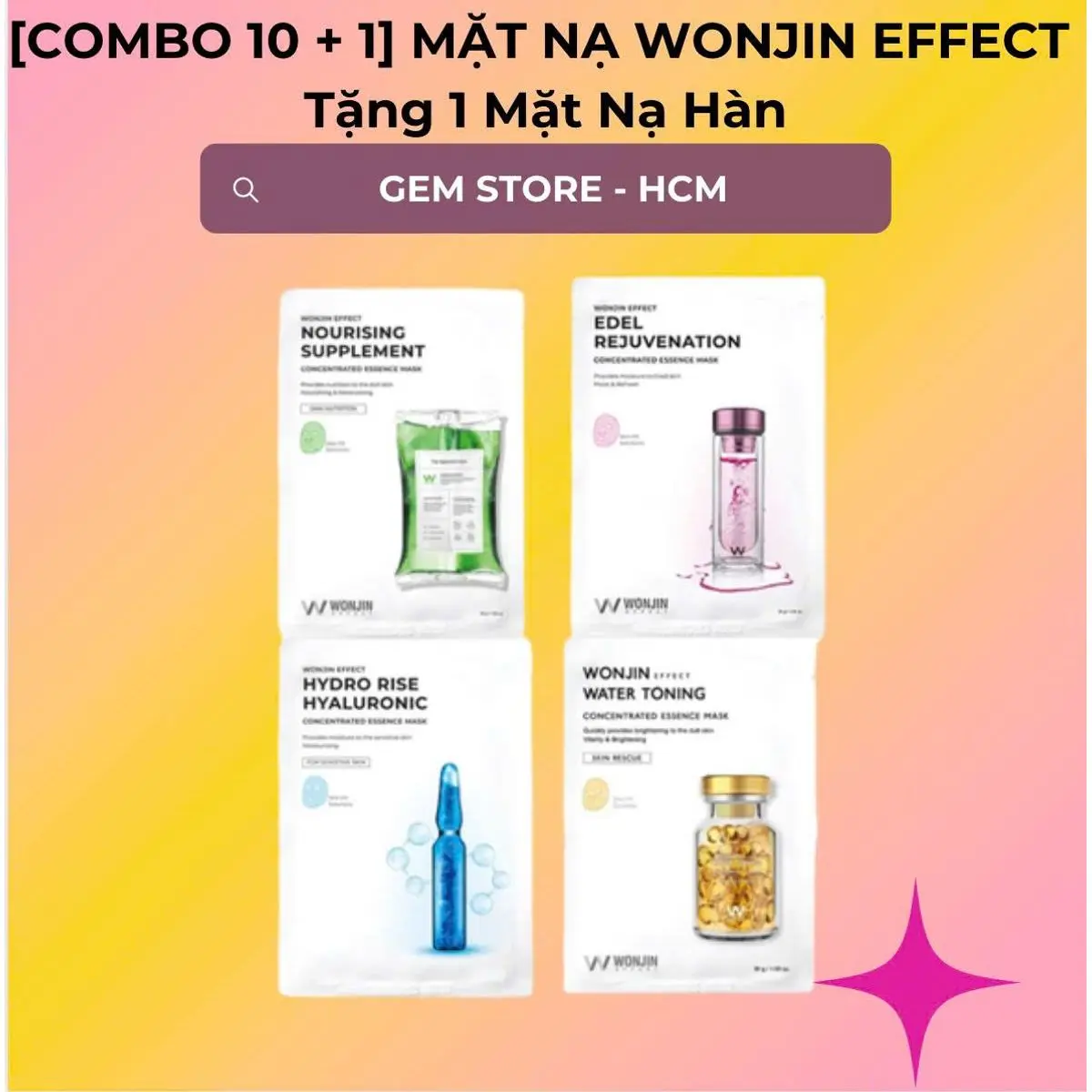 [ Combo 10 +1 ] Mặt Nạ Wonjin Effect Esseᵰce Mask Hàn Quốc mặt nạ