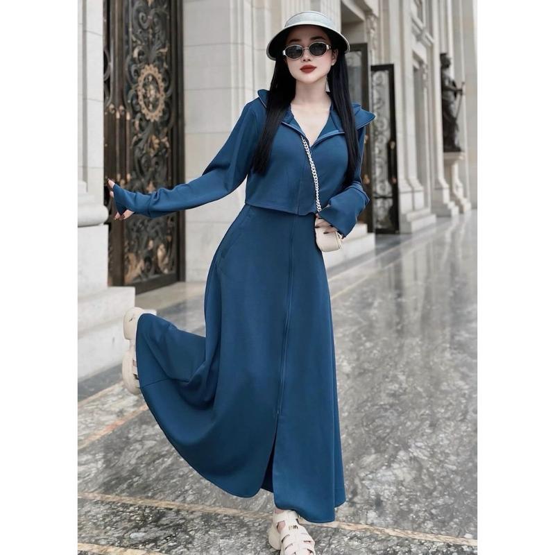 Áo Chống Nắng Toàn Thân Dáng Croptop Chất Umi Hàn Dày Dặn