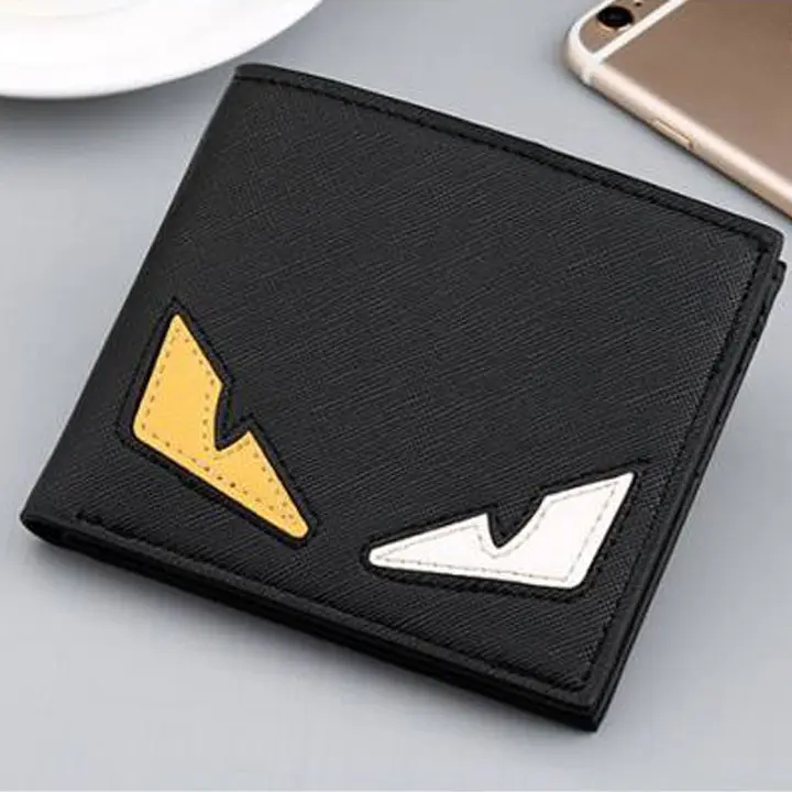 Ví vuông nam cầm tay hình mắt cú thời trang phong cách siêu ngầu K501 Da Wallet Chữ Nhật