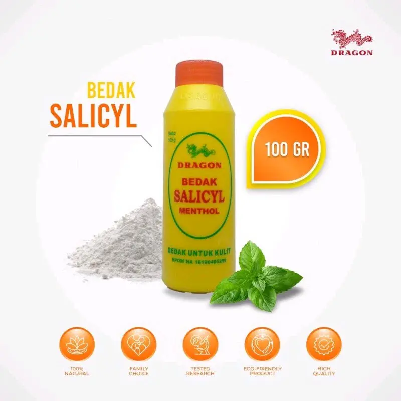 Dragon Bedak Salicyl Menthol 100gr