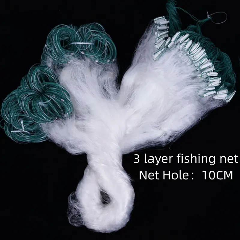 30M-90M Three Layer Fishing Net 10CM Net Hole White Raw Silk Fishing Net  Large Floating Net - TikTok Shop Philippines