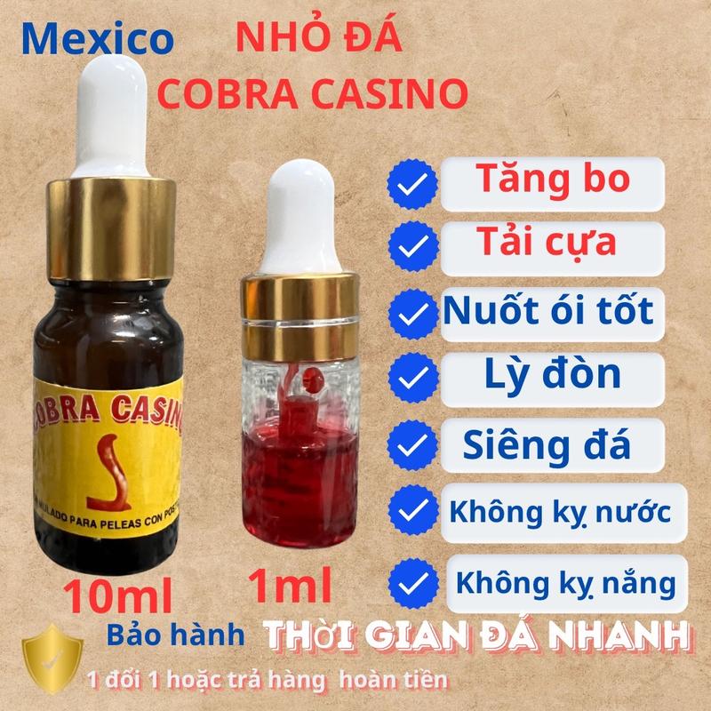Nhỏ COBRA CASINO Dạng Sệt - Giữ Sức Bền Tới Phút 90 - Tăng Cường Sức Khoẻ và Thể Lựch Cho Gà Trong Ngày Đi Thi Đấu - 1cc Dùng 7 Gà Nòi Hoặc 14 Gà Tre - Trước Khi Đấu 15p