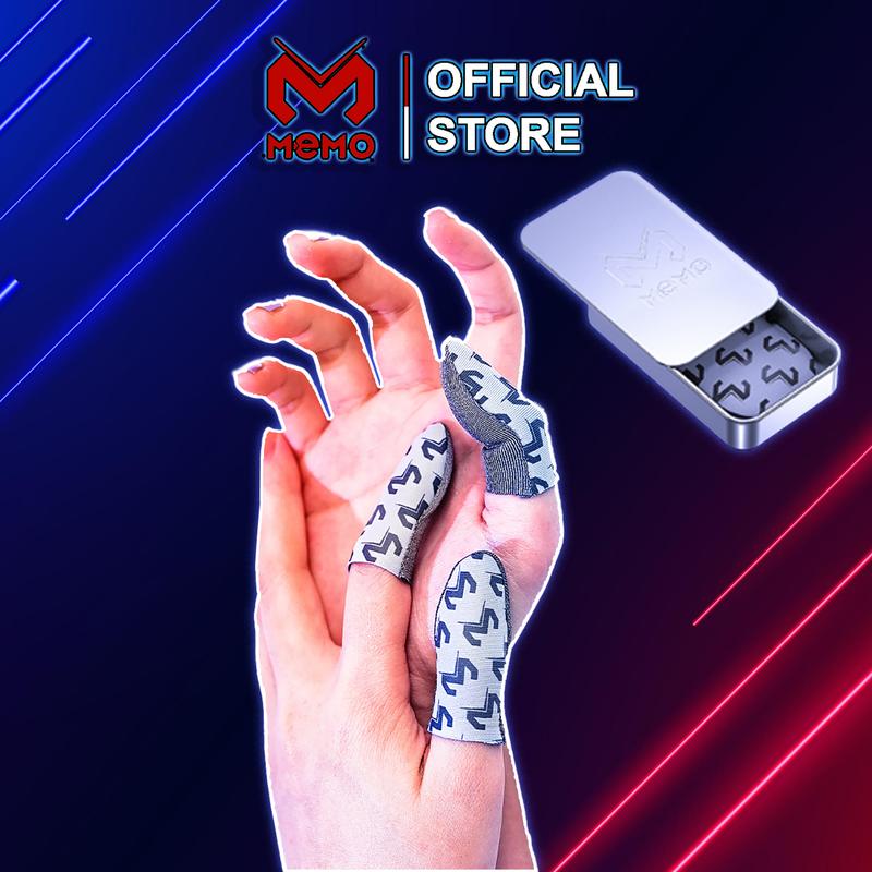Bao tay chơi game ff MEMO V7 găng tay sợi bạc gaming cho điện thoại chống mồ hôi chơi liên quân tốc chiến pubg mobile