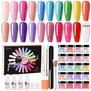 Long-lasting Dip Powder Nail Kit, 32pcs/set 20 Colors for All Seasons Dip Powder Nail Starter Kit with Base Coat & Activator & Top Coat & Nail Art Tool