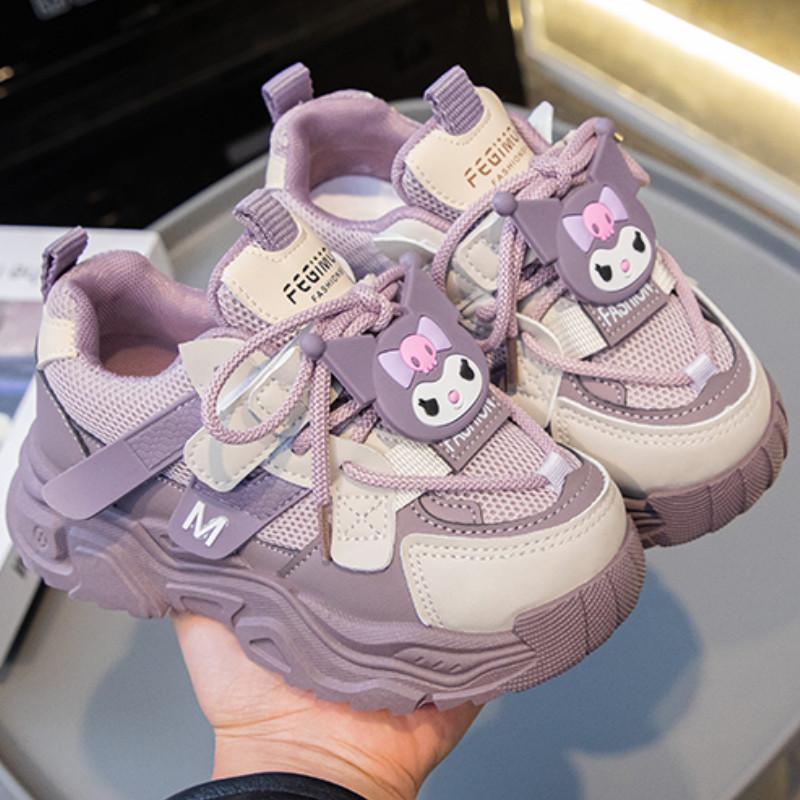 Product Introduction of 2025 Children Fashion Kuromi Sneakers for Girls Spring New Korean Style Soft Bottom Anti-slippery Versatile Chic School Sports Shoes 7