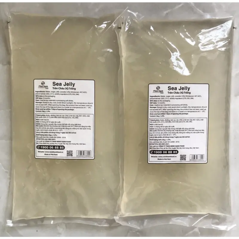 Trân châu ăn liền Trắng Đen 3Q Sea 2kg Topping trân  châu 0