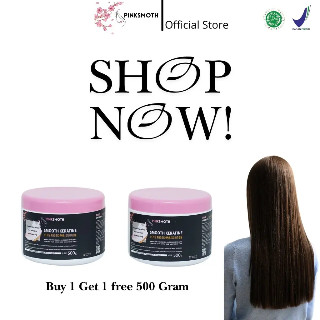 VIRAL BELI 1 GRATIS 1 Pelurus Rambut Tanpa Catok PINKSMOOTH PELURUS VIRAL TUTUP PUTIH