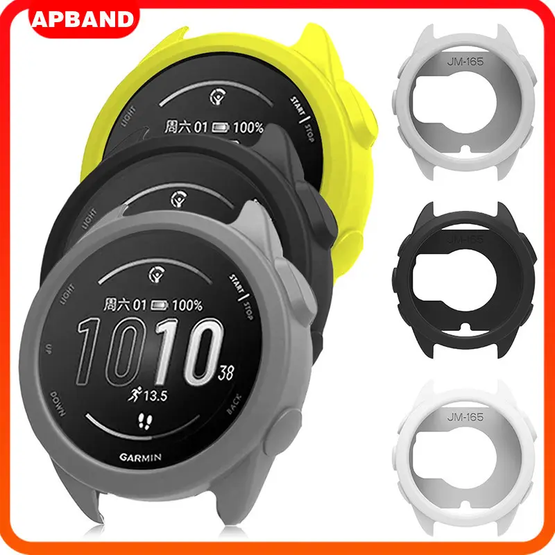 Silicone Case for Garmin Forerunner 165 Music Smart Watch Cover Soft Rubber Protective Screen Protector Case Shell Jam Tangan Smartwatch for Garmin Forerunner 165