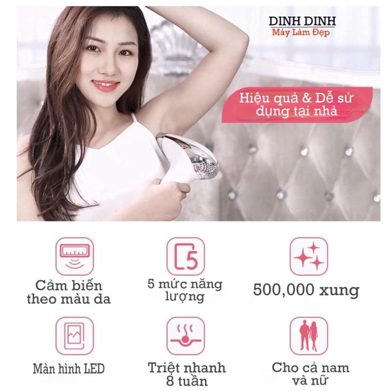 Máy triệt lông Cinseer THC-985 triệt lông nách/ tẩy lông chân/ tẩy lông vùng kín/ lông tay/ria mép tặng kèm gel 3