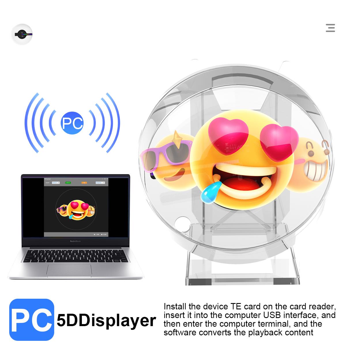 12CM MINI 3D Hologram Fan 3D Holographic Projector HD Holographic Projector for Stores Bars Party Xmas Advertising Display Light - Image 3