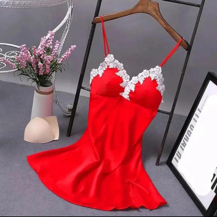 Set Baju Tidur Wanita  1044 Fit Piyama Satin Setelan Celana Dewasa