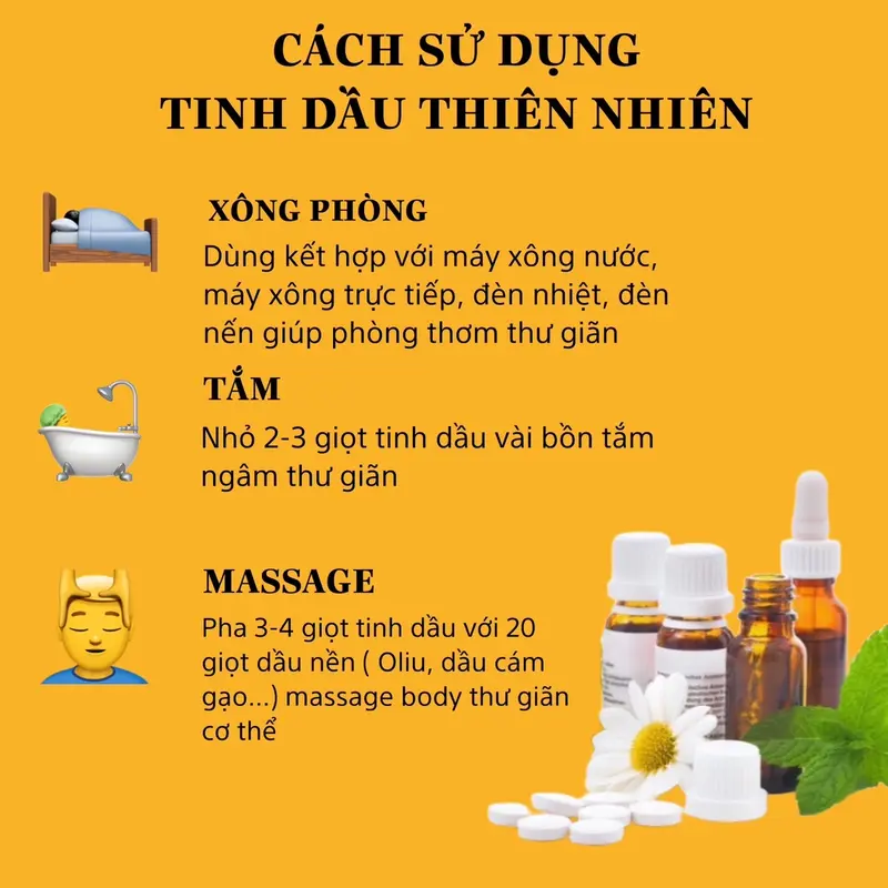 Siêu Ưu đãi Combo 5 lọ 10ml Tinh dầu thiên nhiên chính hãng 1