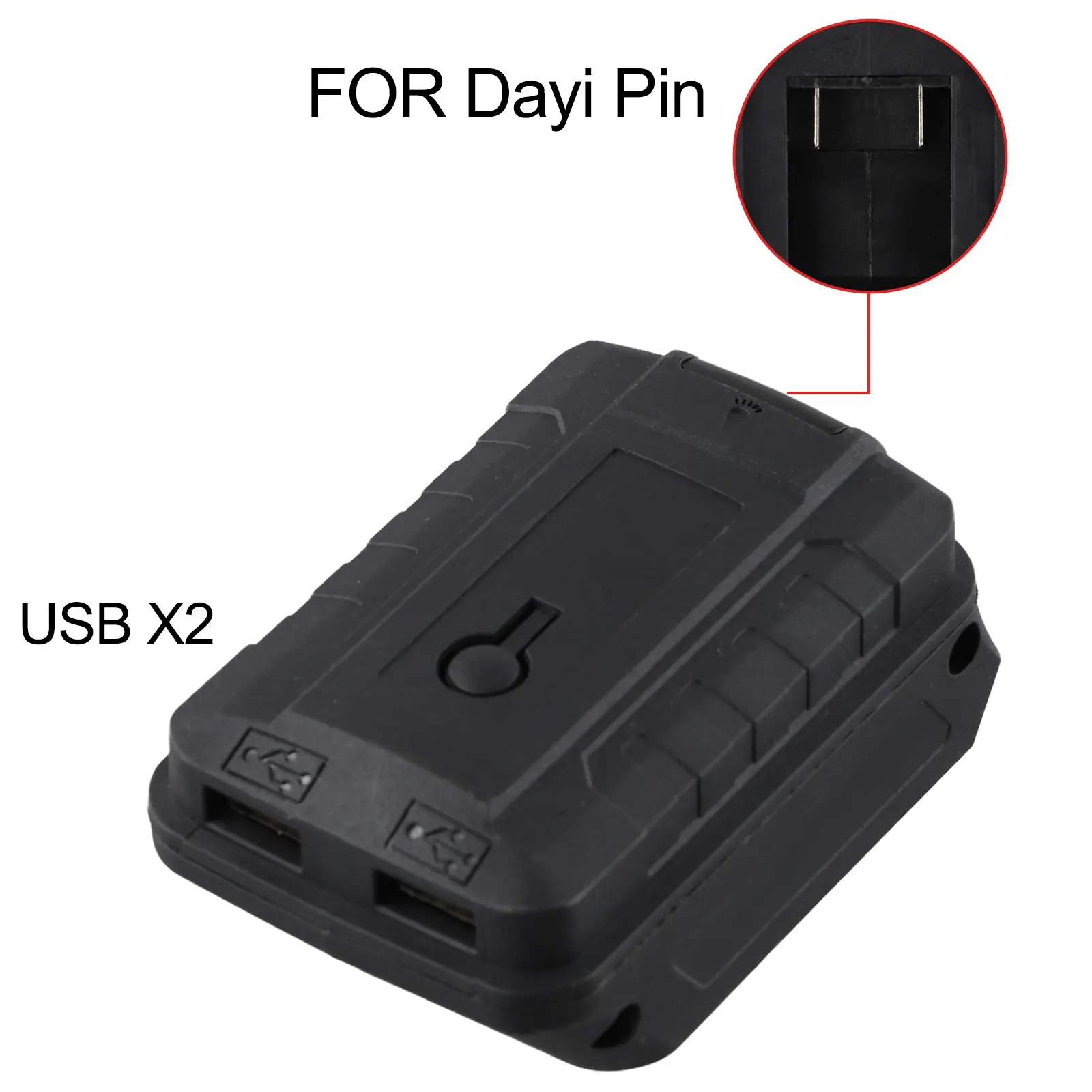 หัวแปลงแบตเตอรี่ Dayi, อะแดปเตอร์แปลง USB คู่, เปลือกหัวชาร์จฐานแปลง, สำหรับหัวแปลงแบตเตอรี่ Dayi, อะแดปเตอร์แปลงไฟฟ้า, อะแดปเตอร์แปลง USB คู่