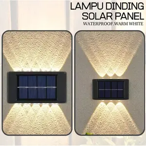 TaffLED Set Lampu Dinding Solar Outdoor Modern IP65 600mAh Warm White