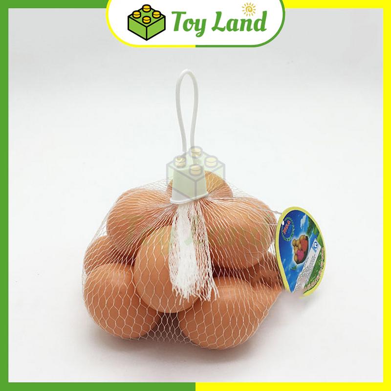 Trứng Gà Bộ Đồ Chơi 12 Quả Trứng Gà Bằng Nhựa Túi Lưới Đồ Chơi Nhà Bếp Trẻ Em Giáo Dục Nấu Ăn - Little Kobo