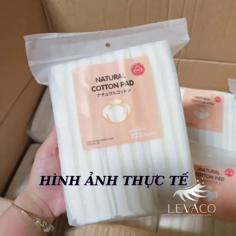 Bông Tẩy Trang Cotton Pads 222 Miếng Vuông Chăm Sóc Da Mặt Dụng Cụ Làm Đẹp-BTT04 LEVALASO 2