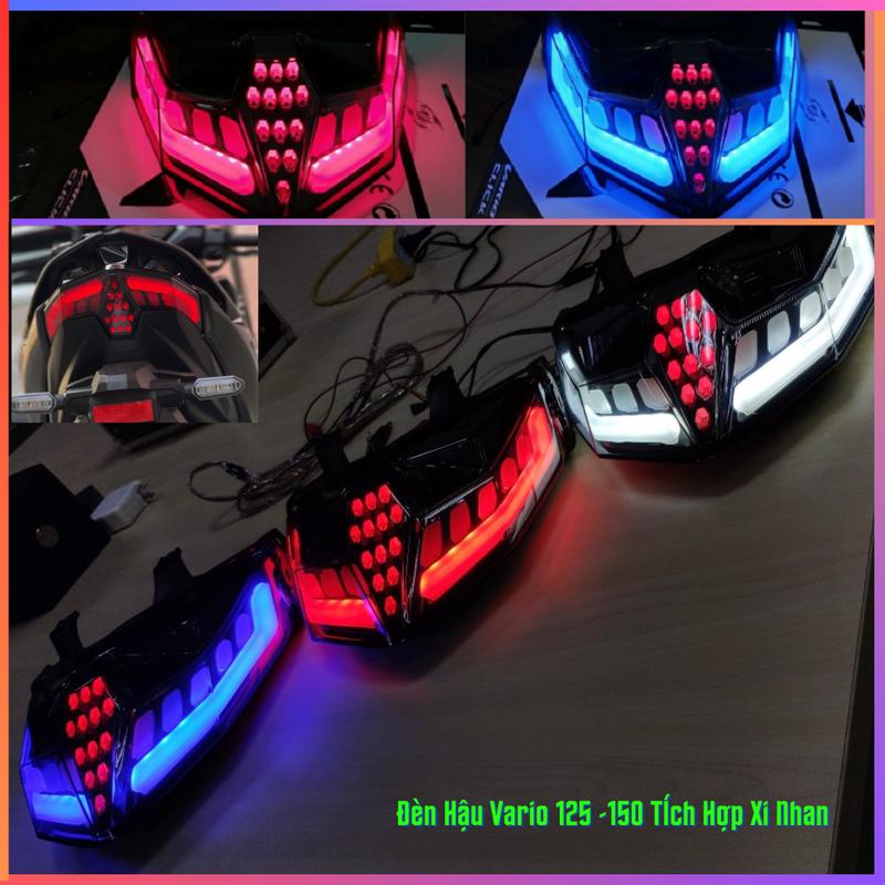 Đèn Hậu Gắn VARIO 125/150 - Tích Hợp Xi Nhan Led Audi 7 Màu - Đầy Đủ Hiệu Ứng - Dễ Dàng Lắp Đặt