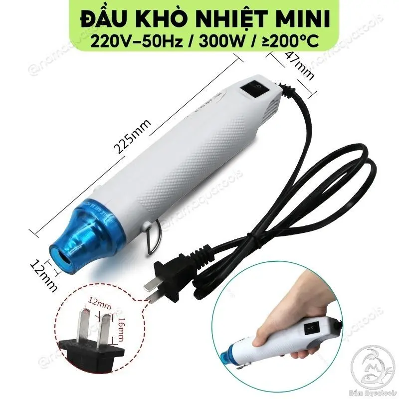 Đầu Khò Nhiệt / Máy Khò Nhiệt Mini 220V-200°C Siêu Tiện Dụng 0