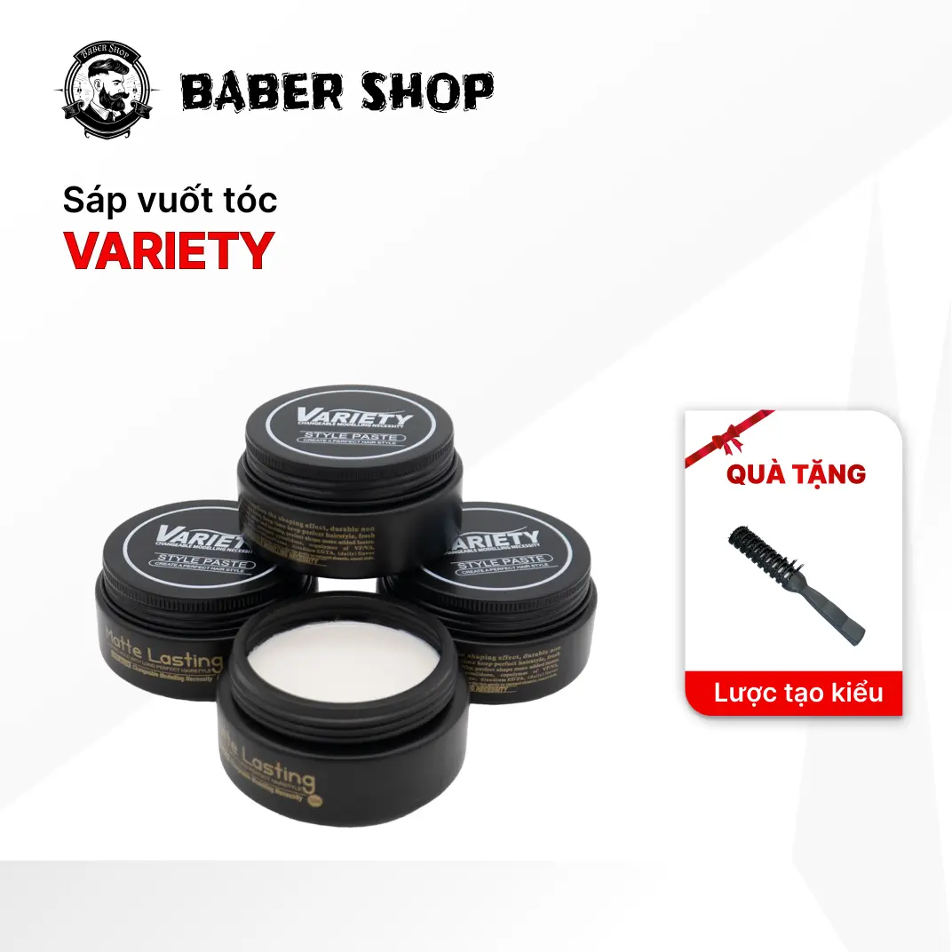 Sáp vuốt tóc nam Variety tạo kiểu tóc giữ nếp lên tới 10 tiếng tặng kèm lược