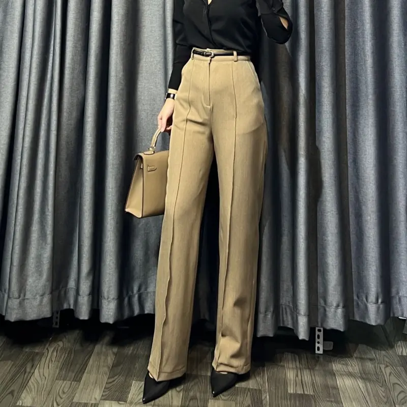 [QT01] Quần Tây Nữ Form Suông Lưng Cao - Suongg Store, có túi, ống 26 ( Chất vải mỗi màu khác nhau) Women Pants 5