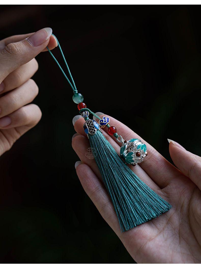 Product Introduction of [2120 Positive Reviews] Qiongrui Portable Aromatherapy Sachet Tassel Phone Chain Pendant Hanging Rope Chinese Retro Style Personalized Pendant Car Keychain 2025 9