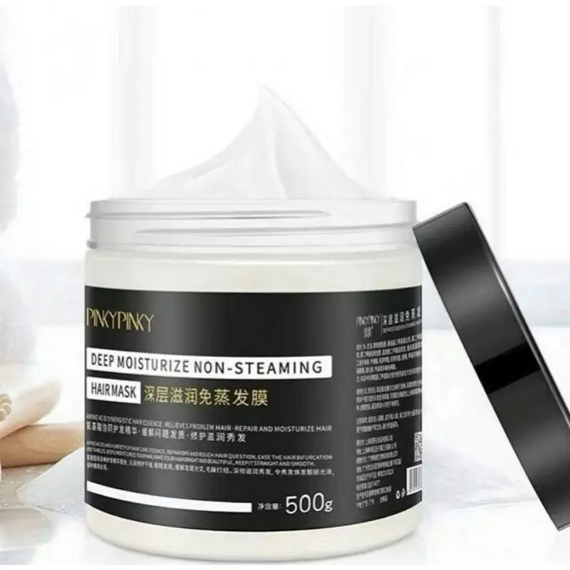 Kem Ủ Tóc Pinky Dành Cho Tóc Khô Xơ Chẻ Ngọn- Mềm Mượt Khỏe 500Ml 0