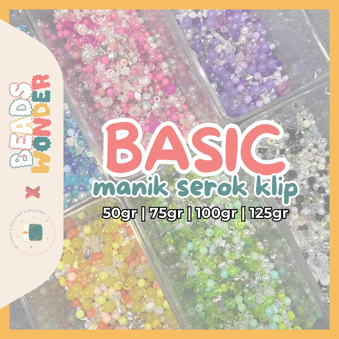 Beads Wonder Manik Serok BASIC Mixing Klip 50gr | 75gr | 100gr | 125gr