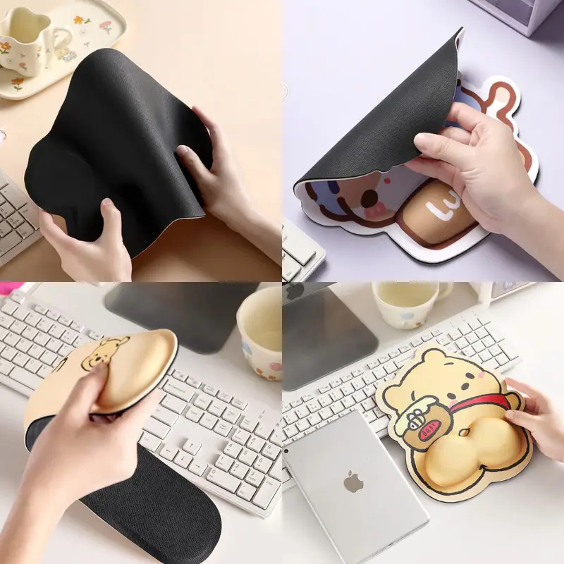 Lót chuột có đệm tay, Kê tay bàn phím cute hình capybara, shin, corgi, losto, doremon lót chuột có đệm tay chống mỏi tay và chai tay 7