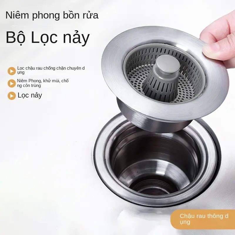 Lõi bật thoát nước bồn rửa nhà bếp, chống mùi, phích cắm rò rỉ, bộ lọc bồn rửa máy rửa bát, bộ lọc bồn rửa, bộ lọc chậu Rau Củ, chống tắc nghẽn