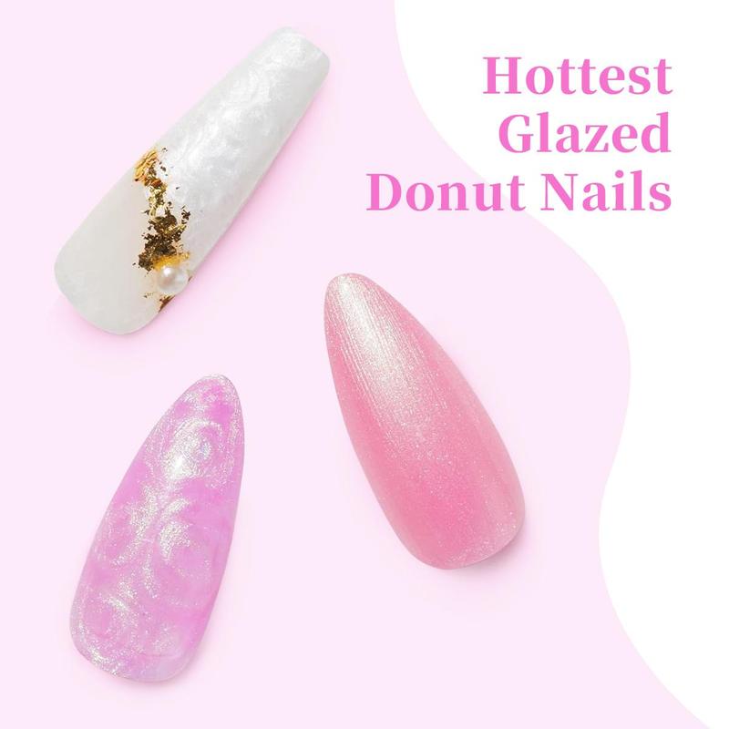 Pearl Color Gel Nail Polish, 6 Counts/set 6 Colors Shimmer Pearl White Pink Purple Mermaid Nail Drawing Summer Gel Polish, Soak Off UV LED Gel Polish 2