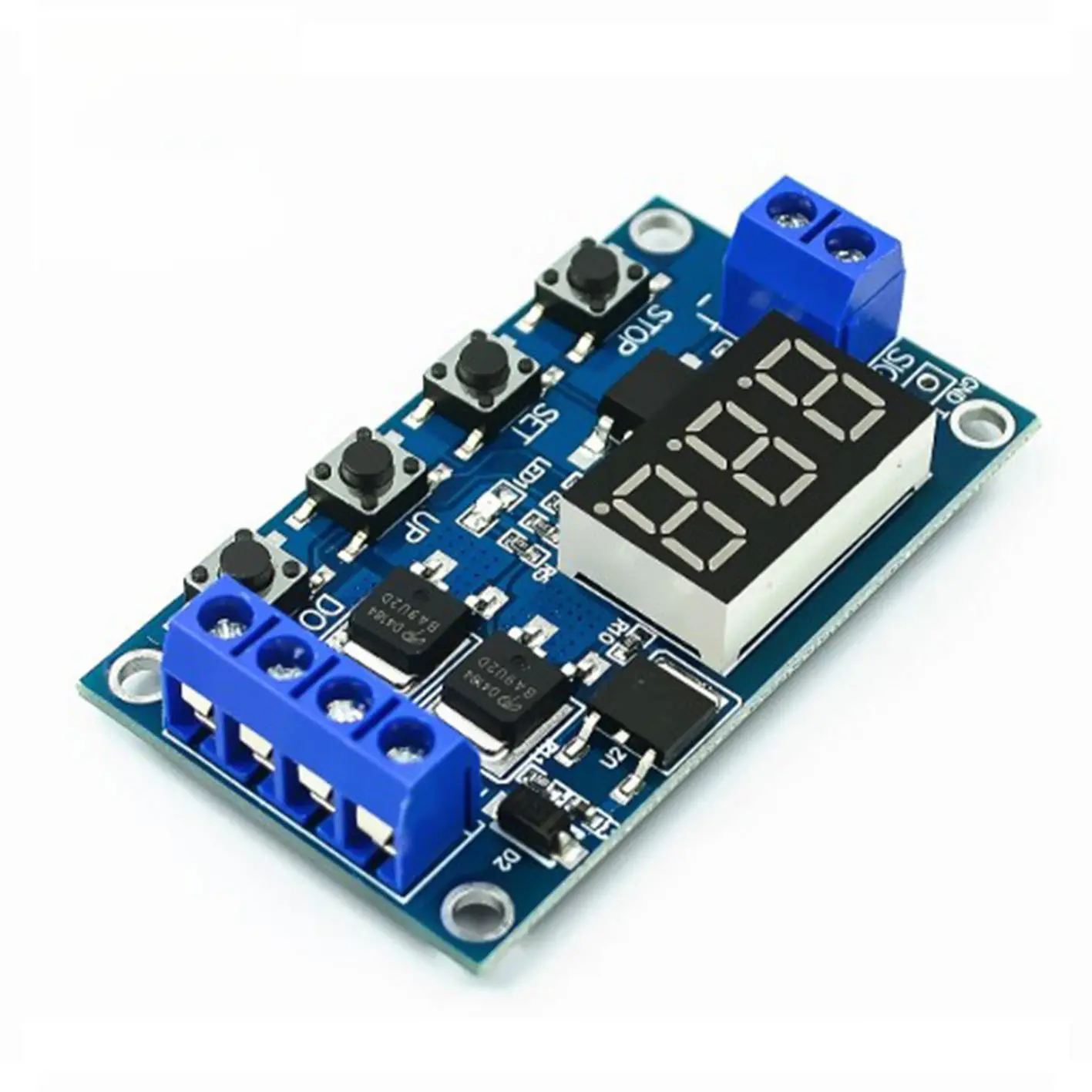 Module điện tử, Module mạch công tắc trễ thời gian chu kỳ kích hoạt, Điều khiển bảng điều khiển ống MOS đôi, Thay thế cho mô-đun rơ le, 12V và 24V
