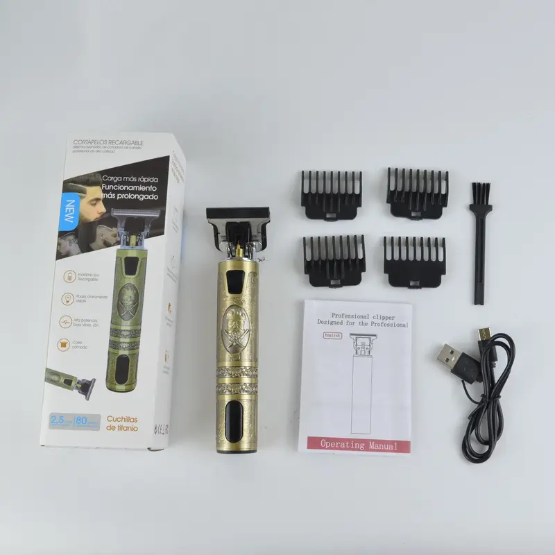 Electric Hair Clipper Set with Led Display, Cordless Hair Clipper & Limit Combs & Brush, Hair Styling Tools for Men, Cordless Trimmers 8