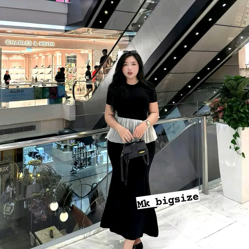 SET ÁO PHỐI VOAN + CHÂN VÁY ĐUÔI CÁ BIGSIZE 5