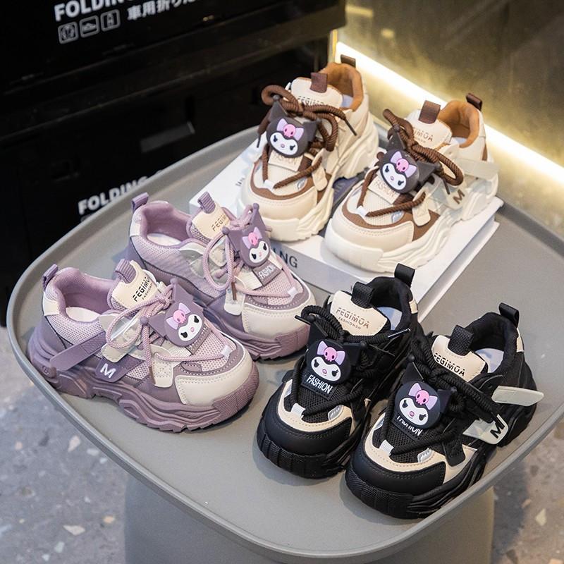 Product Introduction of 2025 Children Fashion Kuromi Sneakers for Girls Spring New Korean Style Soft Bottom Anti-slippery Versatile Chic School Sports Shoes 5