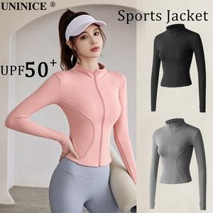 UNINICE Women's Long Sleeve Zipper Sports Jacket | Breathable Quick Dry Yoga Fitness Top