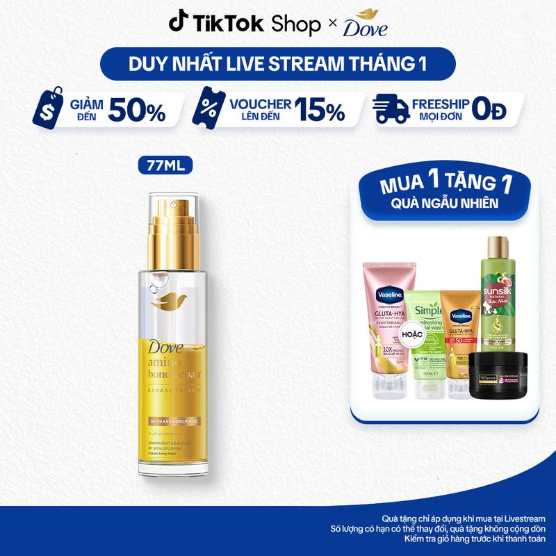   1  Serum + Dầu dưỡng tóc 2 trong 1 chứa 7% Amino Acid cho tóc bóng 5X 