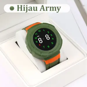 RRNS 652 Jam Tangan LED Digital Pria Wanita Rubber Electronic Fashion Couple Anak Remaja siswa sekolah