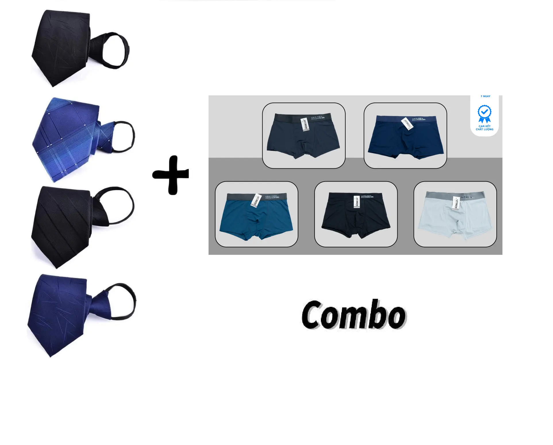 QUÀ TẶNG KÈM gồm 2 sản phẩm  (01 SIP ĐÙI NAM + 01 CÀ VẠT)  Boxer Boxer Sịp Thun Menswear