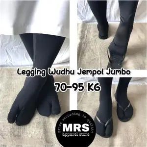 Legging Wudhu Jempol Jumbo Polos Muslimah Muat 70-95 Kg spandex rayon xxl Atletis Pertengahan Pinggang spandeks wudhu bb 65 - 85 kg coklat wudhu bb 65 - 85 kg navy