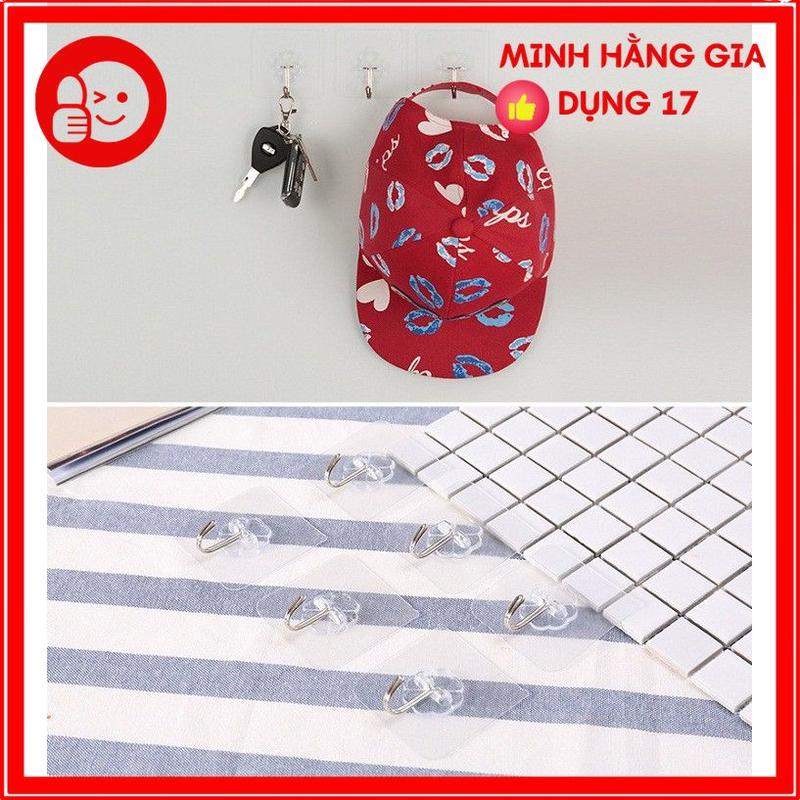 Móc dán dính tường chịu lực trong suốt, siêu dính 3