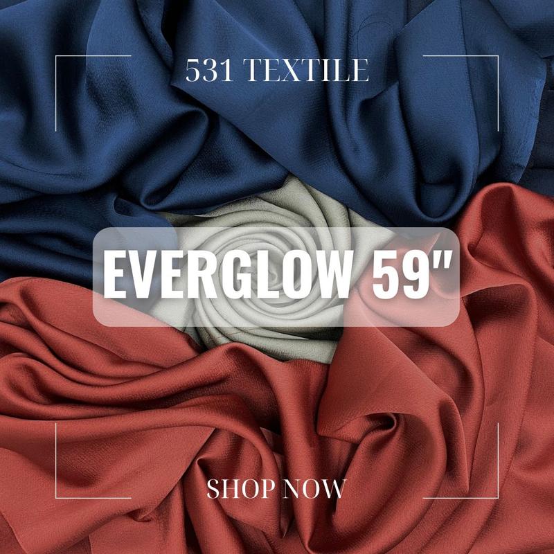 EVERGLOW ELEGANT SHINY CREPE POLY FABRIC / TELA 59