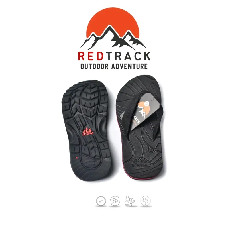 sandal jepit gunung redtrack original sandal outdoor pria dan wanita anak dan dewasa berkualitas jepit hitam 0