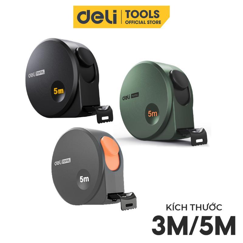 Thước Cuộn Thép Deli Đa Năng 3M/5M - Thiết Kế Tinh Tế, Hiện Đại - Ứng Dụng Đo Đạc Nhà Cửa, Thi Công Công Trình