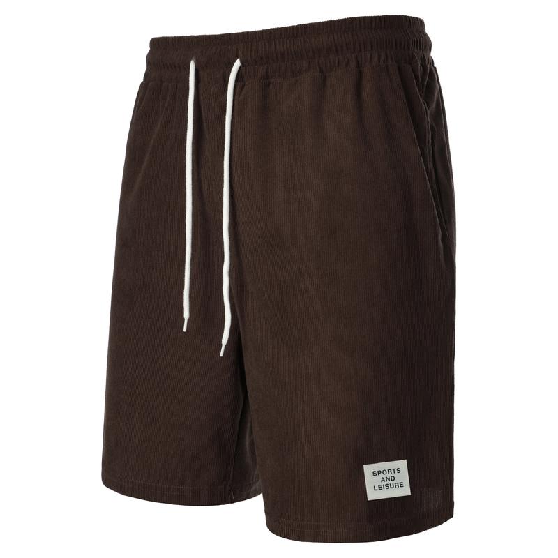 Product Introduction of 2025 Summer new solid color lace-up sweatpants corduroy simple quarter shorts men's shorts casual pants spot selu  ar  kargo mens  jeans 21