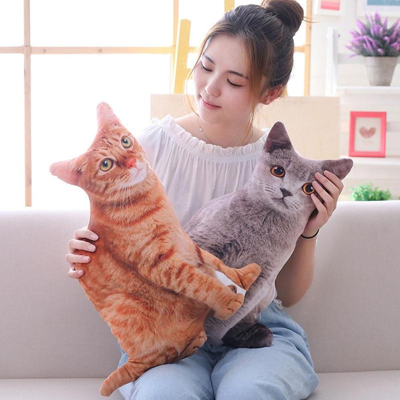 Product Introduction of Simulation 3D Cat Pillow Doll Plush Toy Creative Funny Toy Decoration Gift Doll Children's Q1X6 18