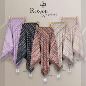 Hijab ROSSA TIARA SERIES ALA JOURNEY JP KW MOTIF TERBARU VOAL PREMIUM Segiempat