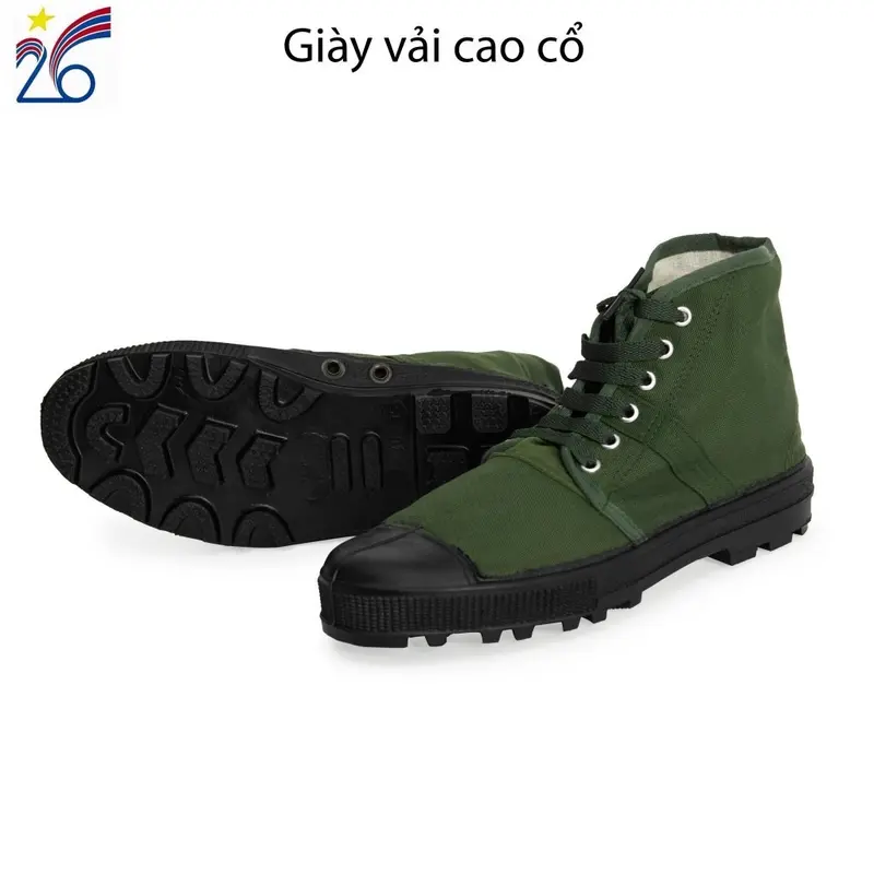 Giày vải bảo hộ, giày vải dã ngoại cao cổ, đế cao su - Sản xuất tại Công ty Cổ phần 26 2