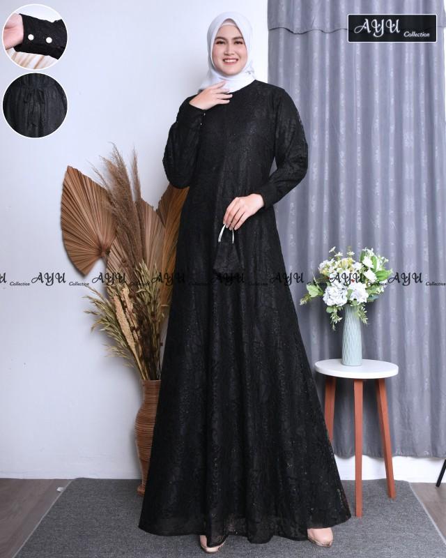 gamis safana gamis burkat jumbo dress kondangan dress pesta free masker Wanita Muslim Mewah Lembut Tebal